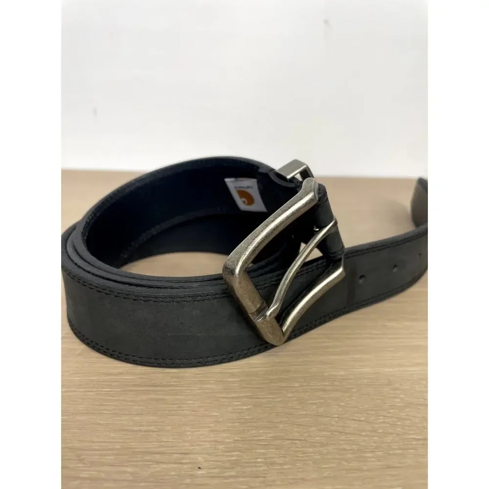 Carhartt men's black leather belt 44